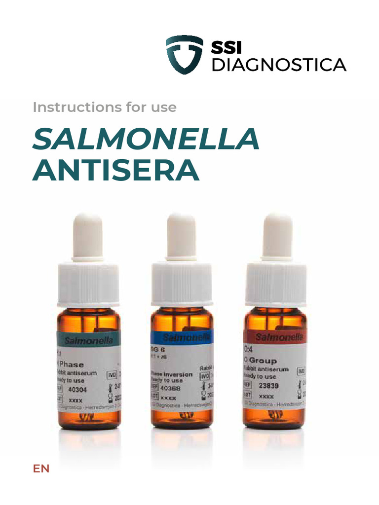 Salmonella Antisera Usage Guide | PDF | Serotype | Salmonella