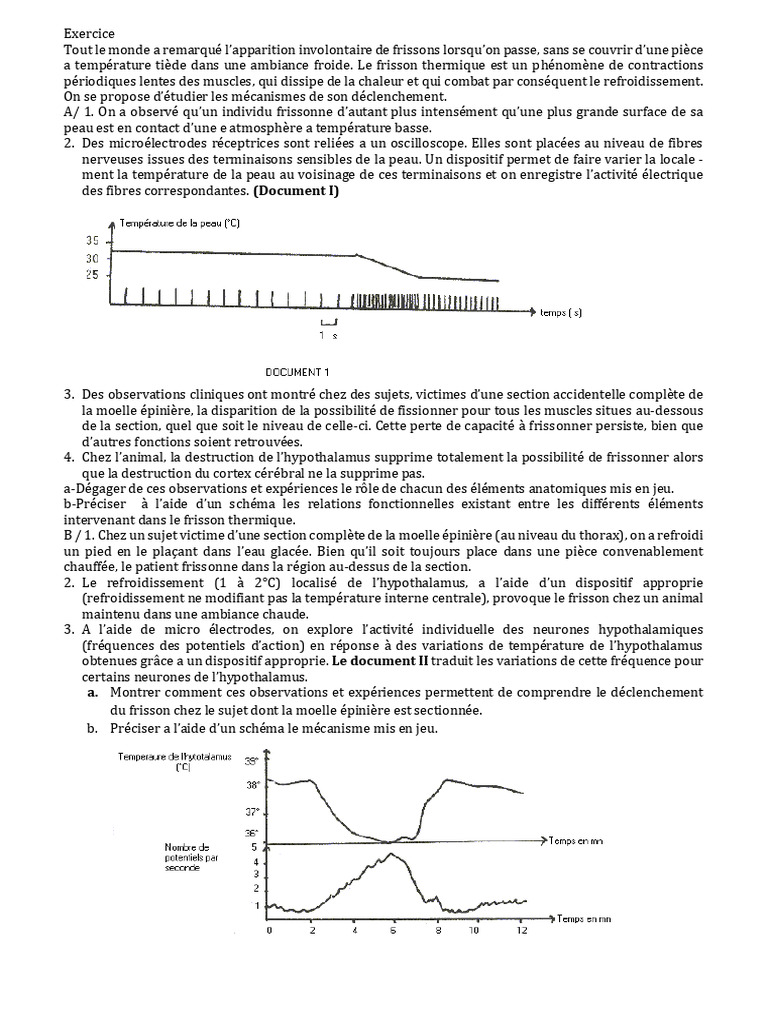 Mécanismes du frisson thermique humain | PDF | Neuroscience