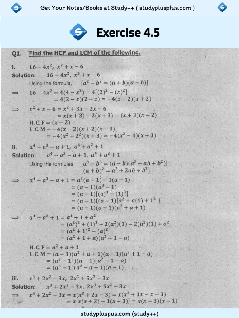 Fbise 9 Maths 4.5 | PDF