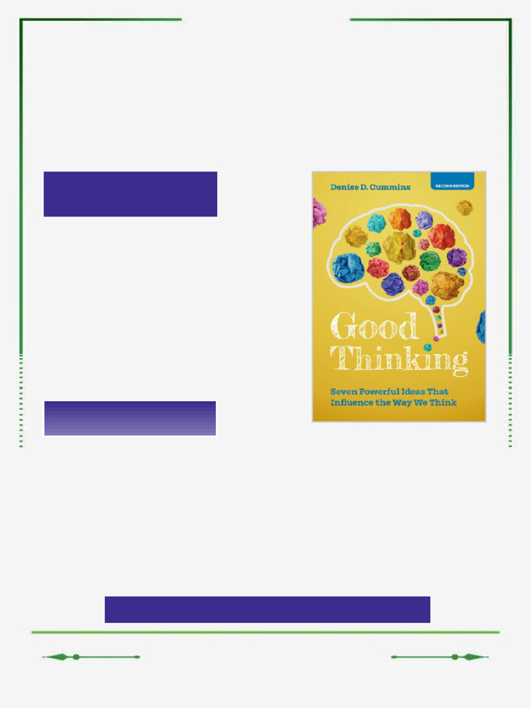 Good Thinking Seven Powerful Ideas That Influence the Way We Think 2nd ...
