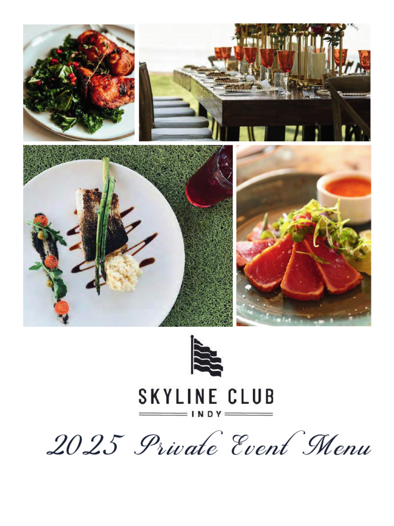 2025 Skyline Club Event Menu | PDF | Salad | Sauce