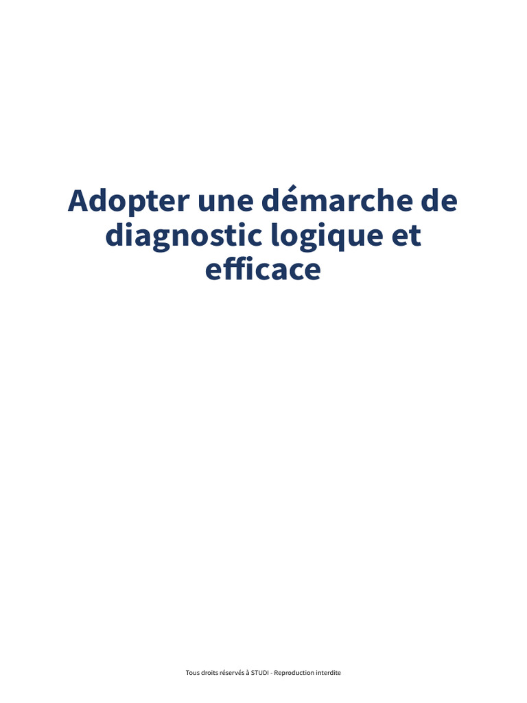 Diagnostic Informatique Efficace | PDF | Bug (informatique) | Informatique