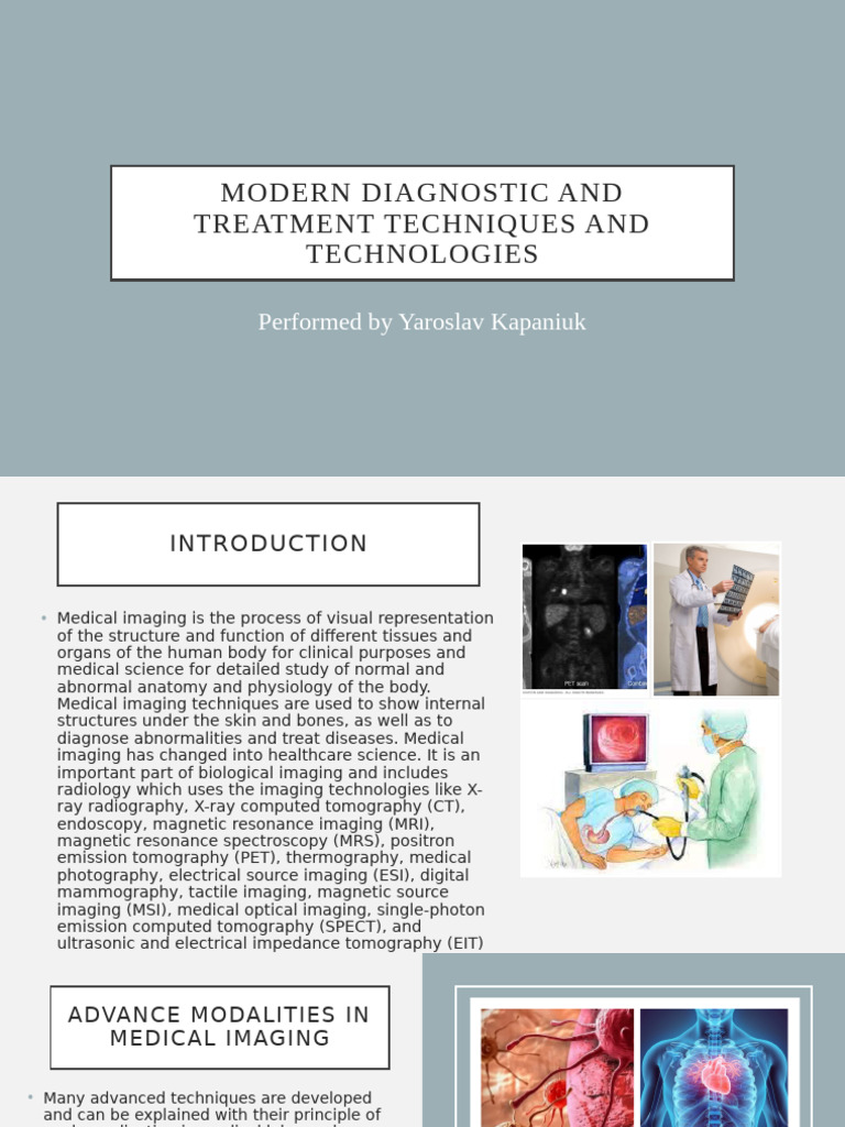 Advanced Medical Imaging Techniques | PDF | Medical Imaging | Ct Scan
