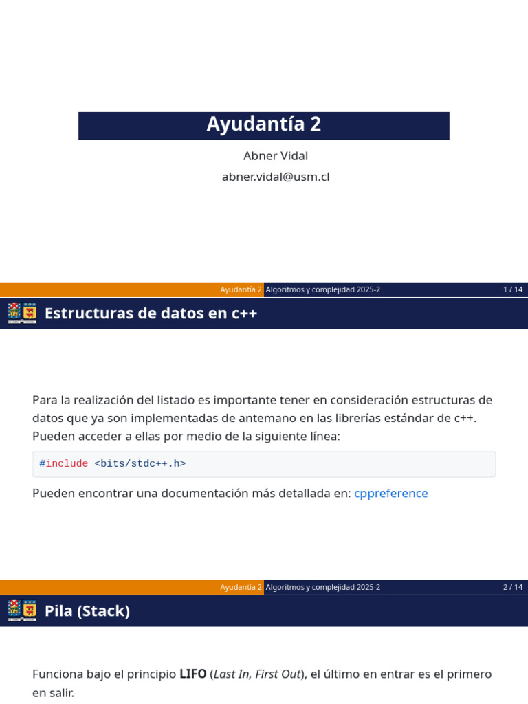 Estructuras de Datos en C++ 2025-2 | PDF | Cola (tipo de datos ...