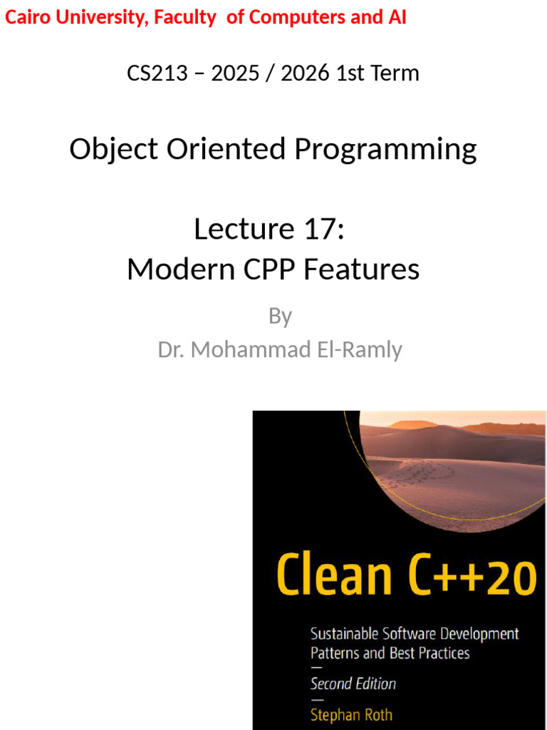 Modern C++ Features Overview | PDF | C++ | Parameter (Computer Programming)