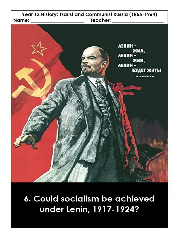 Booklet 6 - Lenin, 1917-24 | PDF | Vladimir Lenin | Communism