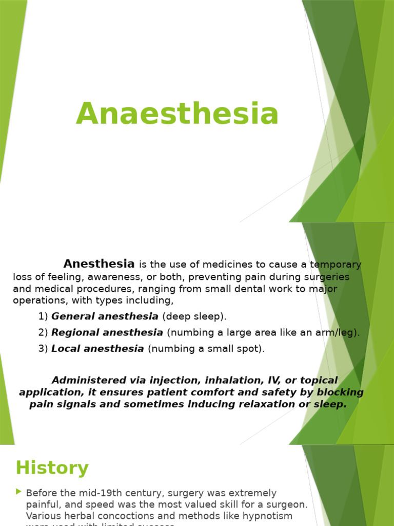 Overview of Anesthesia Types and Risks | PDF | Anesthesia | Medicine