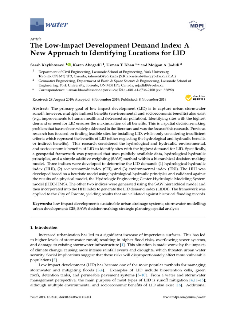 Kaykhosravi Et Al_the Low Impact Development Demand Index - A New ...
