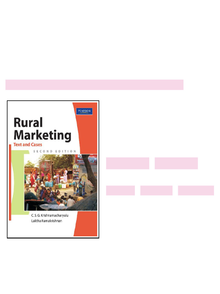 Rural Marketing Text and Cases 2nd Edition C. S. G. Krishnamacharyulu ...