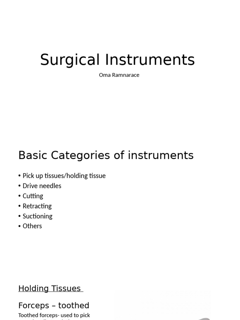 Essential Surgical Instruments Guide | PDF | Surgical Suture
