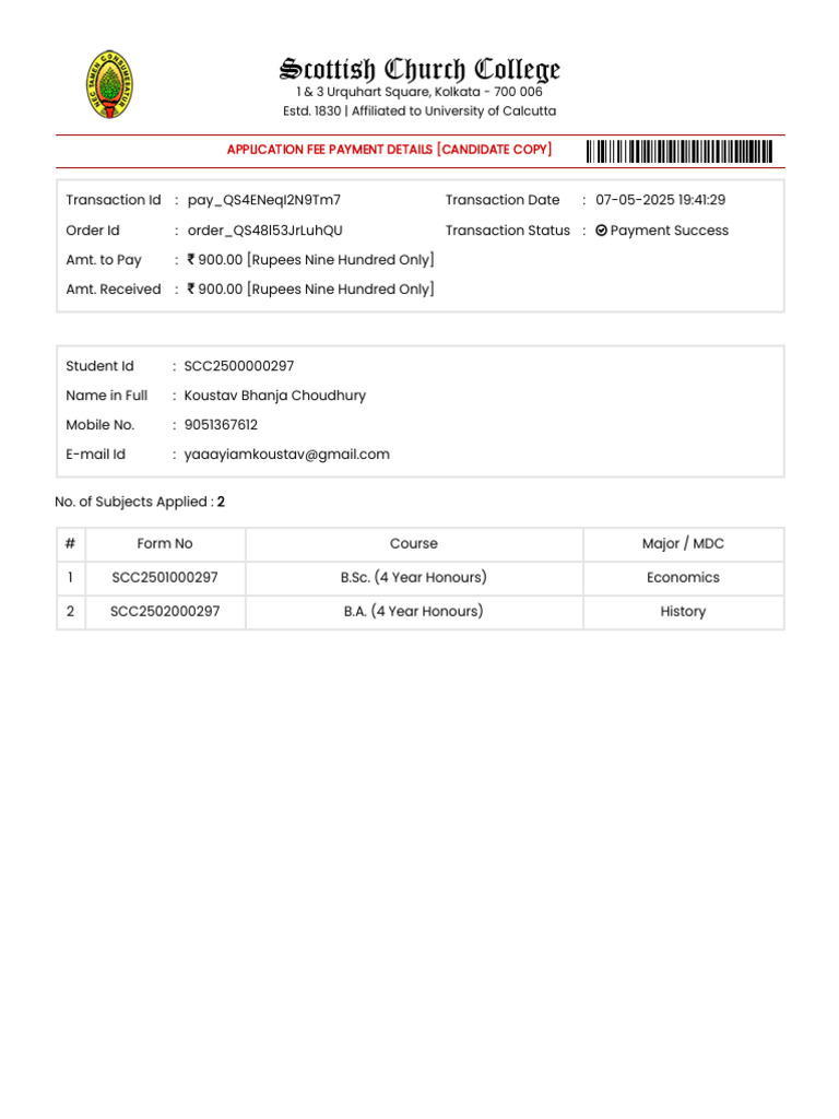 Scc-Payment Application | PDF
