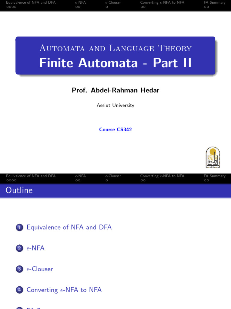 Automata Handouts 03 | PDF | Automata Theory | Mathematical Logic