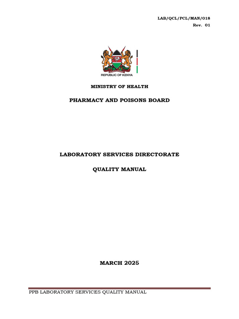PPB Laboratory Services Quality Manual | PDF | Calibration ...