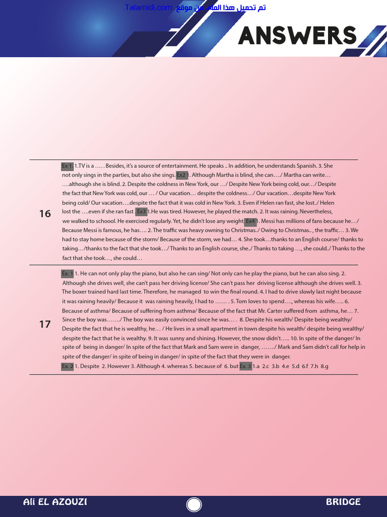 English Grammar Exercises and Answers | PDF | Chess | Chess Theory