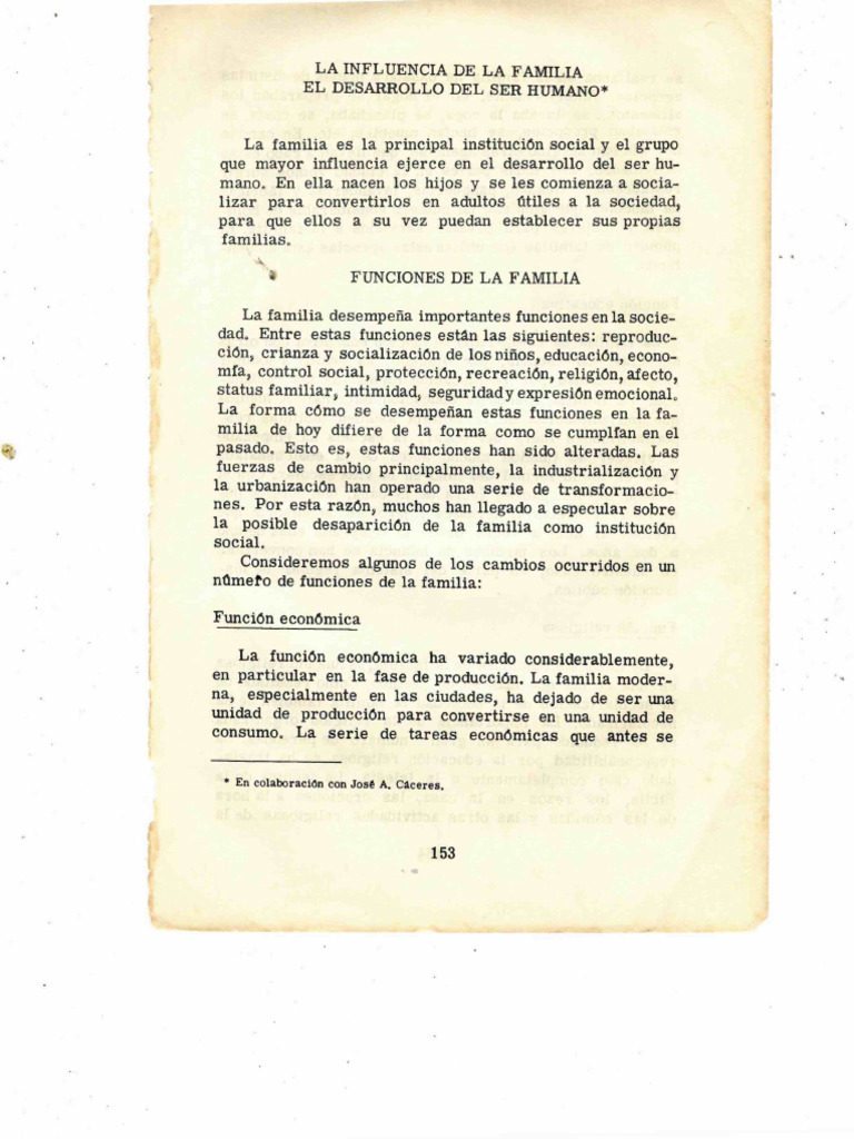 Funciones de la Familia en el Desarrollo Humano | PDF | Educación de la ...