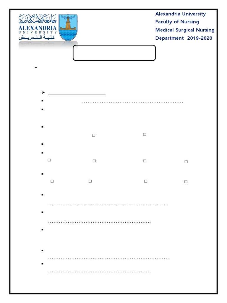 Patient Assessment and Health History Form | PDF | Edema | Pulse
