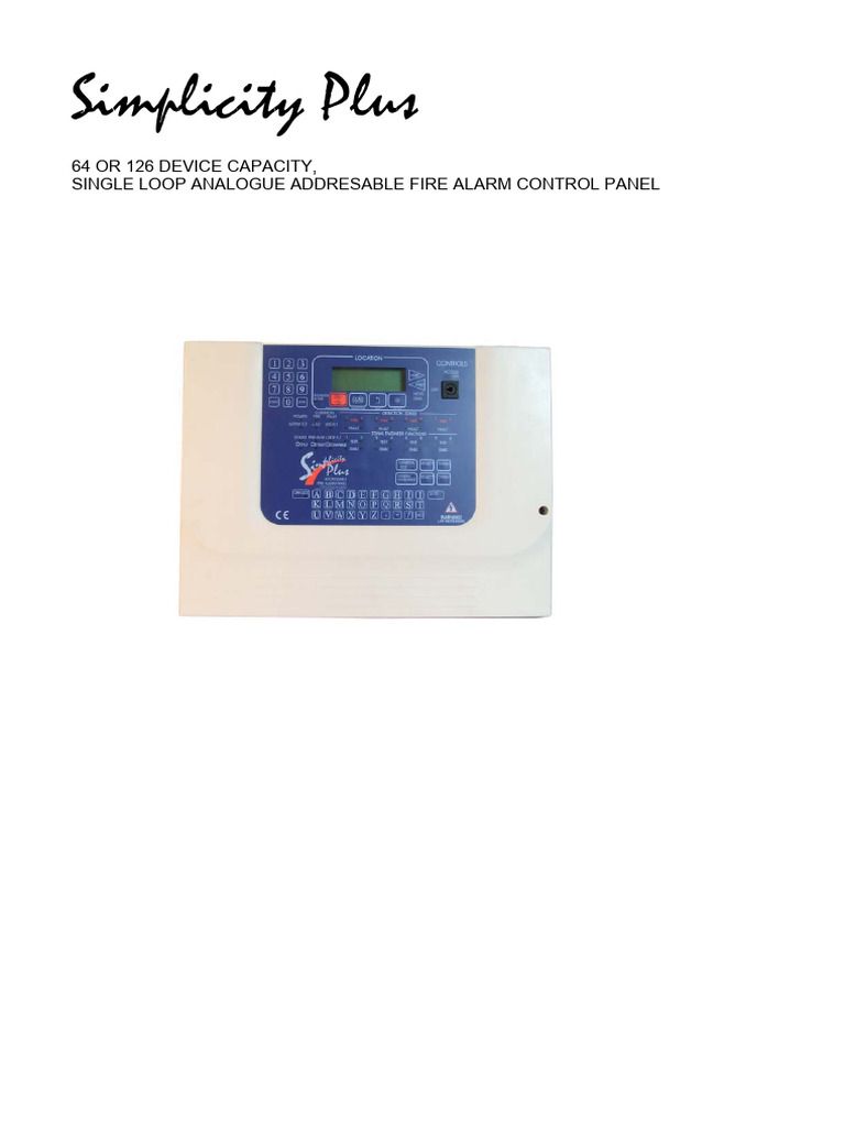 Simplicity Plus Fire Alarm Installation Guide | PDF | Electrical Wiring ...