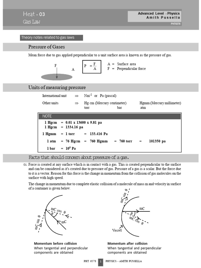 Copy of 04-03 Gas Laws | PDF | Gases | Mole (Unit)