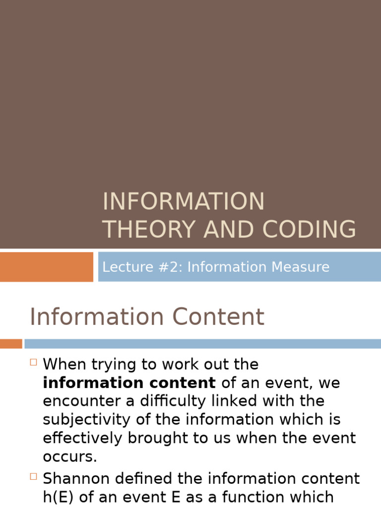 Information Measure and Mutual Information | PDF | Information ...