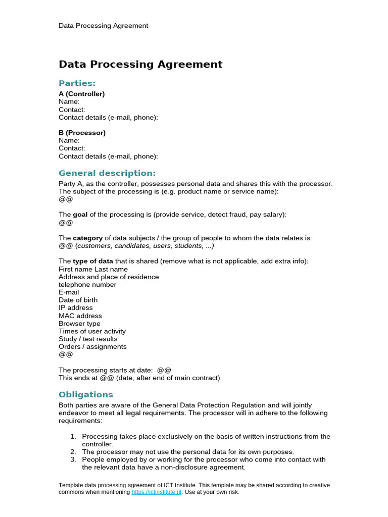 GDPR-Compliant Data Processing Agreement | PDF | Justice | Crime & Violence