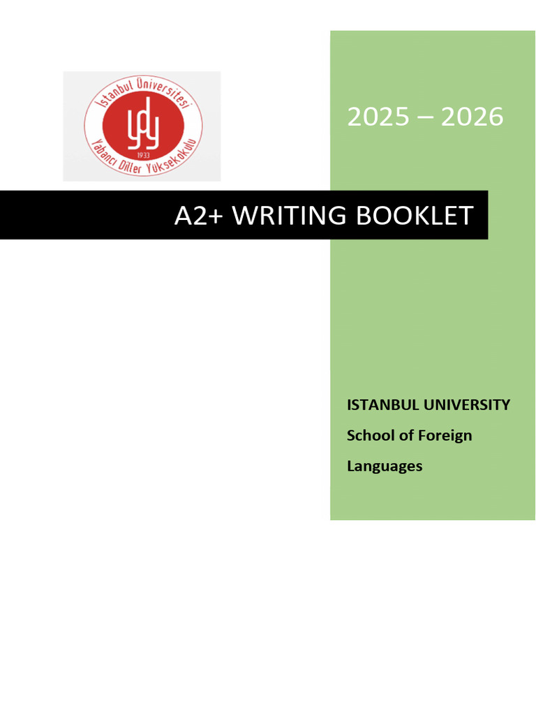 A2+ Writing Booklet 2025-2026 | PDF | Noun | Dieting