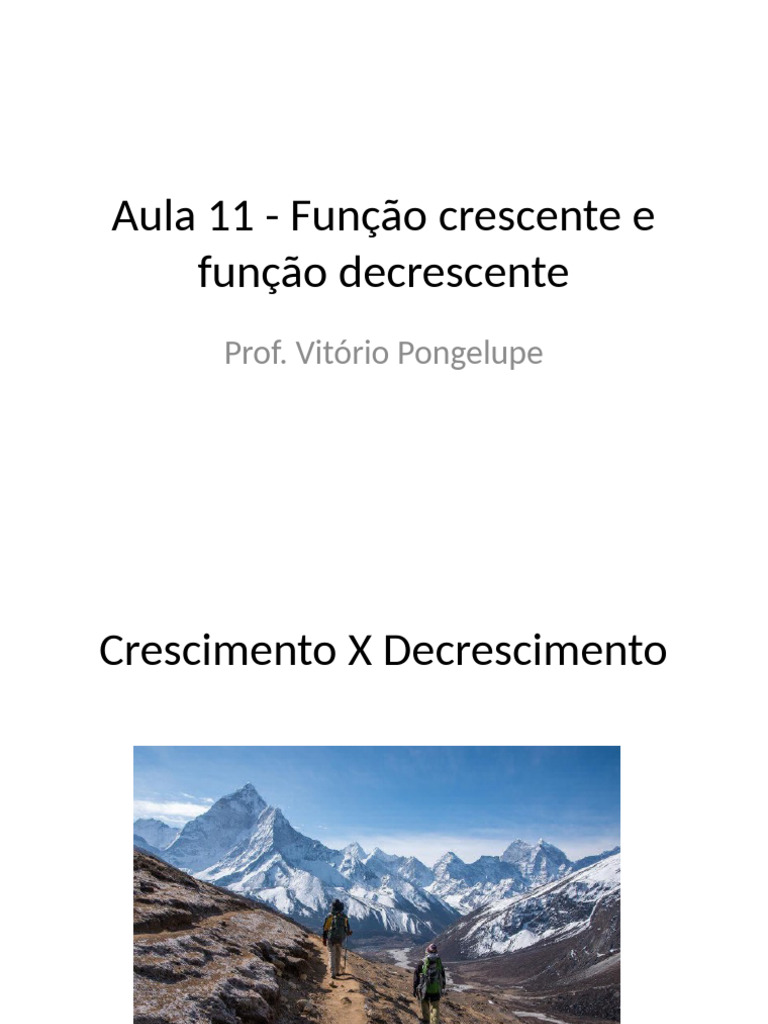Funções Crescentes e Decrescentes | PDF | Função (Matemática) | Analise ...