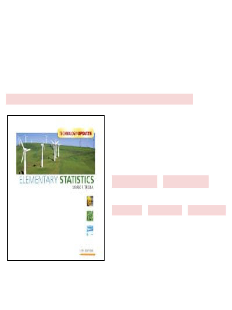 Test Bank For Elementary Statistics Technology Update Plus MyMathLab ...