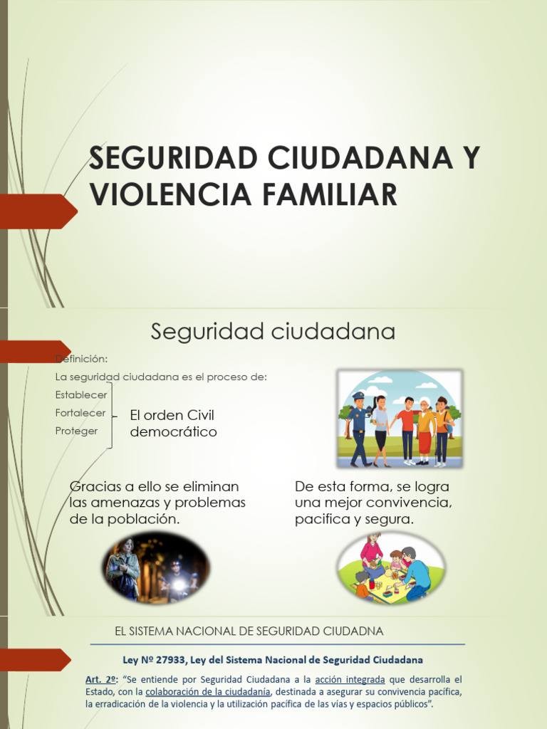 Seguridad Ciudadana y Violencia Familiar | PDF | Violencia | Valores