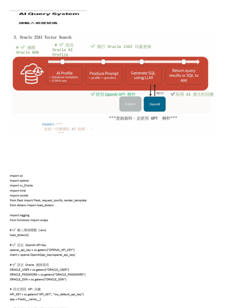 Oracle 23 AI QUERY Vector Search by PYTHON | PDF