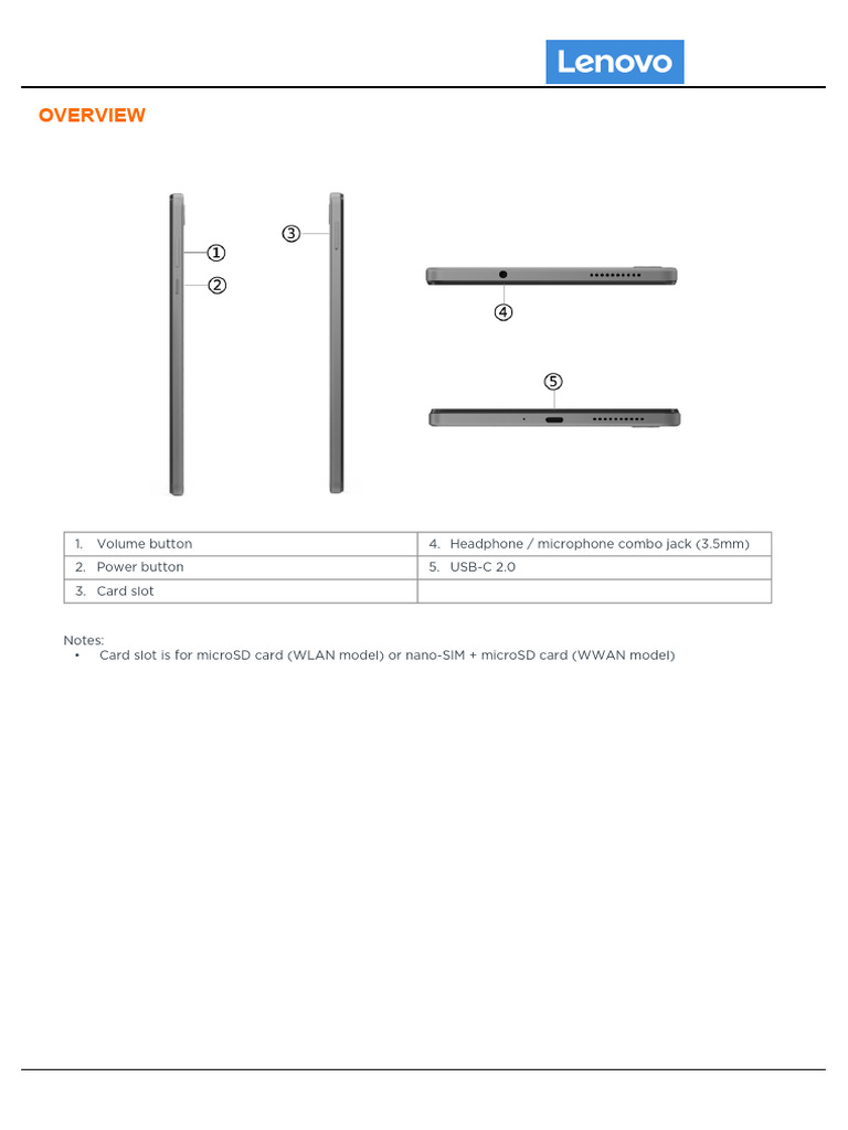 Tab_M8_4th_Gen_Spec | PDF | Usb | Consumer Electronics