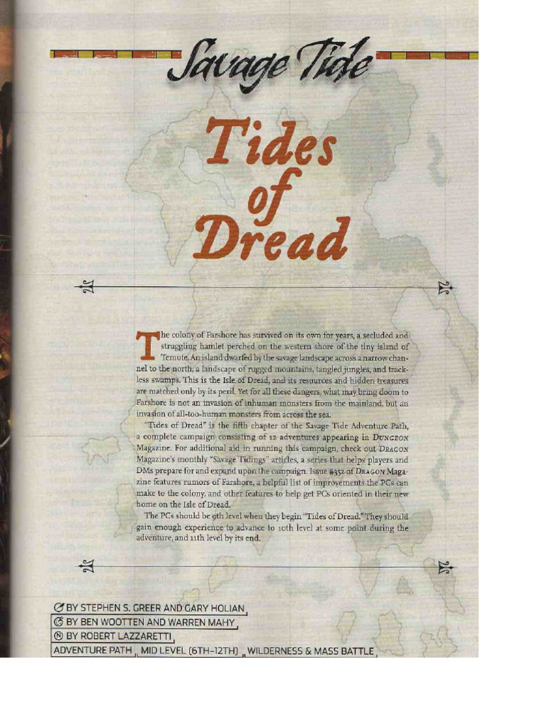 05 - Tides of Dread | PDF