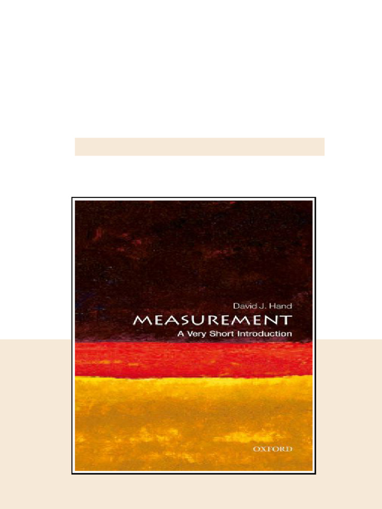 Measurement A Very Short Introduction David J Hand full digital ...