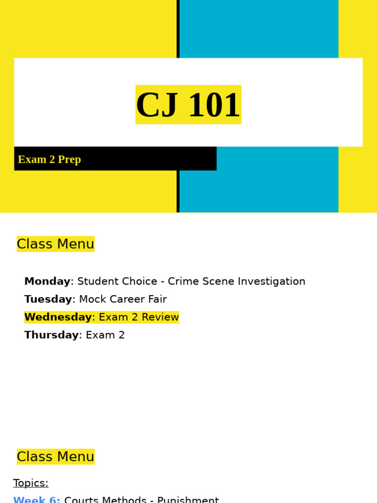 Criminal Justice Exam 2 Study Guide | PDF | Sentence (Law) | Probation