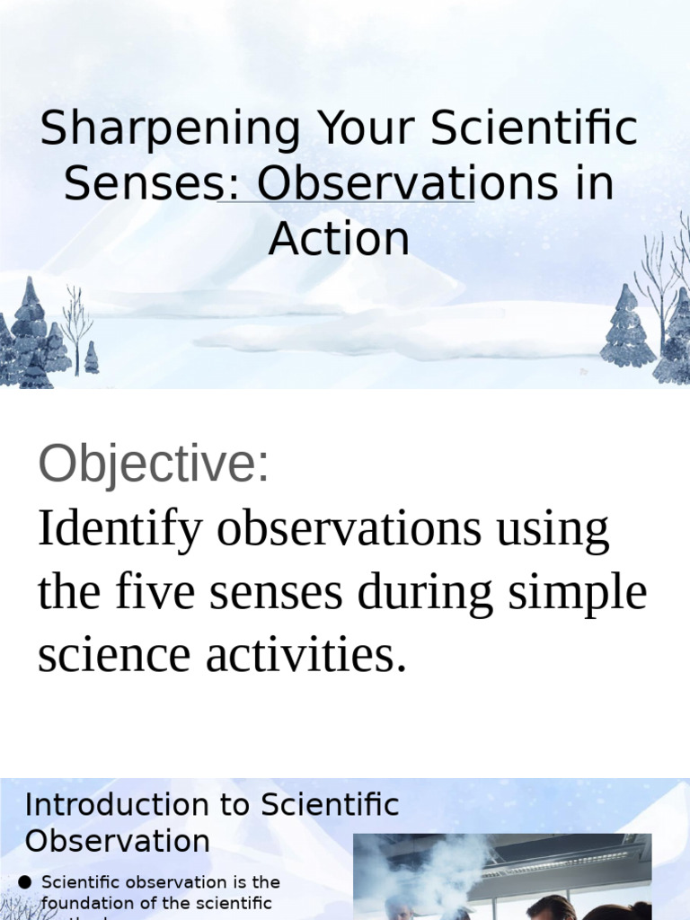 Mastering Scientific Observations | PDF | Observation | Senses