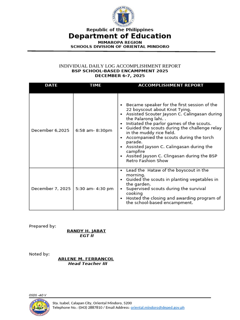 BSP School-Based Encampment Report 2025 | PDF