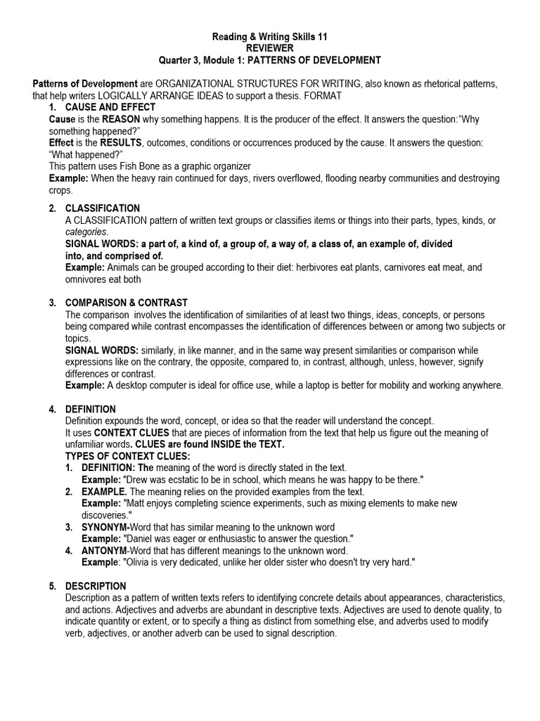 Writing Patterns for Effective Essays | PDF | Cognition