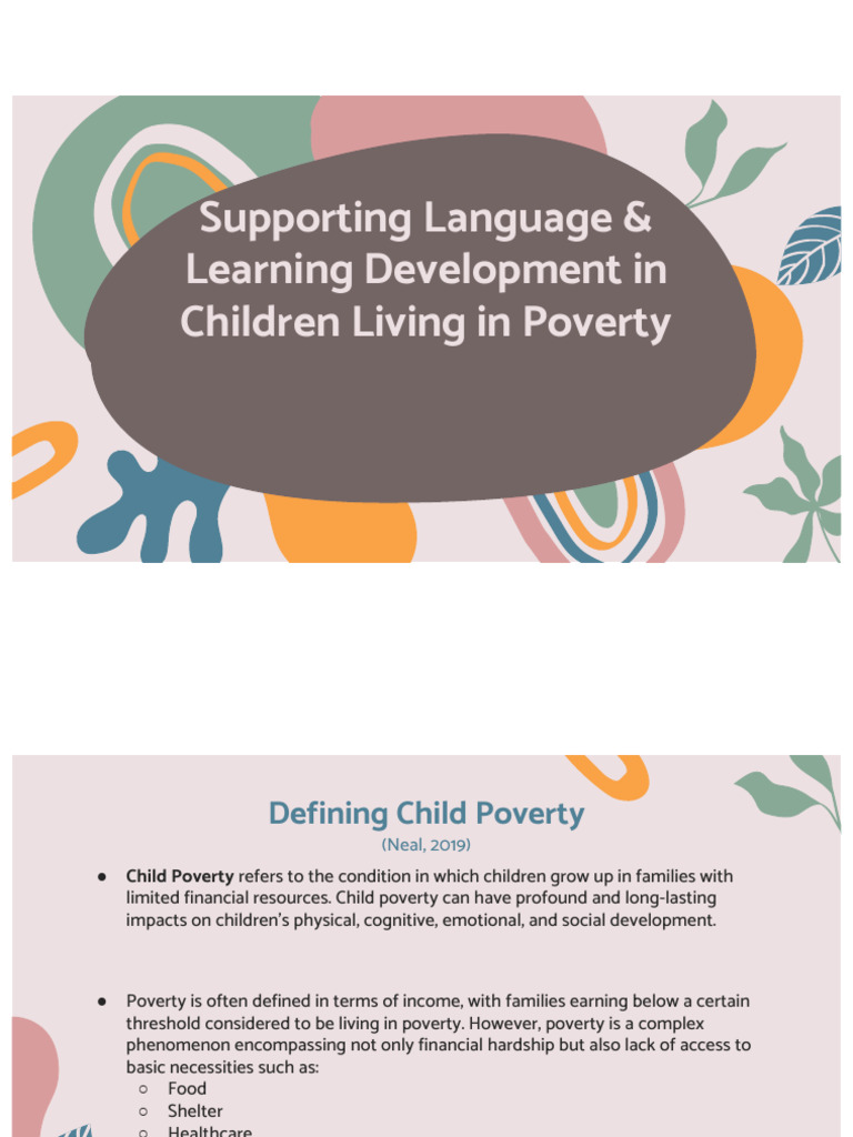 Supporting Language Development in Poverty | PDF | Child Poverty | Poverty