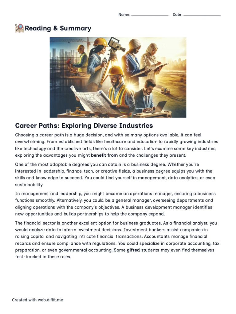 Exploring Career Paths | PDF | Brand | Verb
