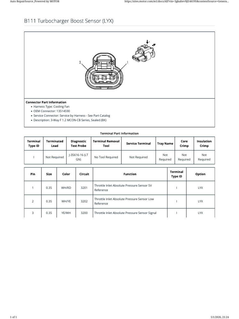 Cooling Fan Harness Specifications | PDF