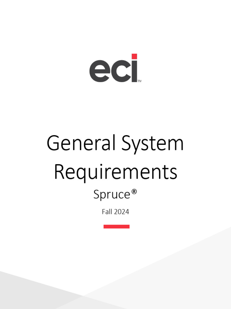 Spruce® Fall 2024 System Requirements | PDF | Printer (Computing ...