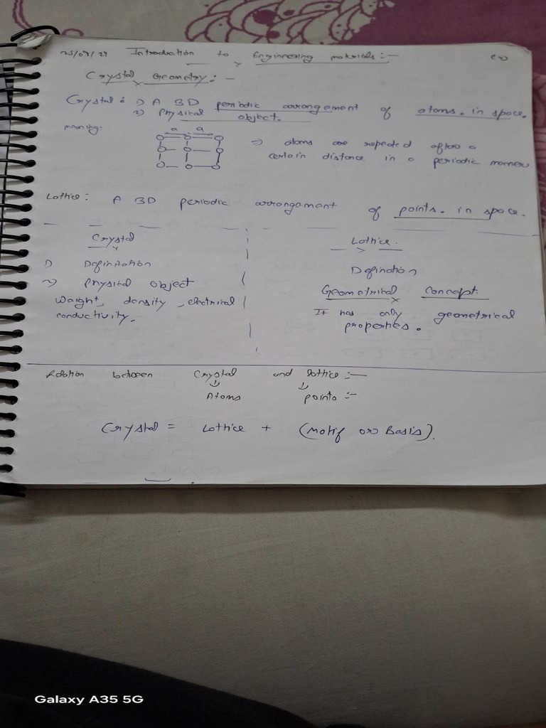 Crystal Structure Notes | PDF