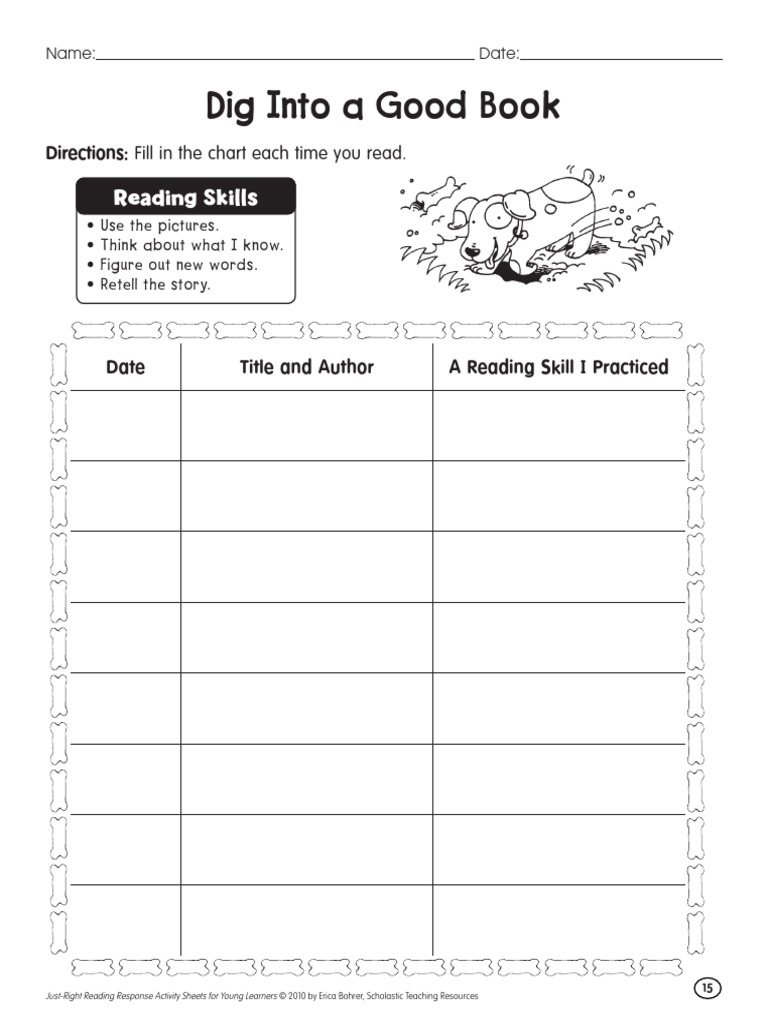Reading Response Sheets for Kids | PDF