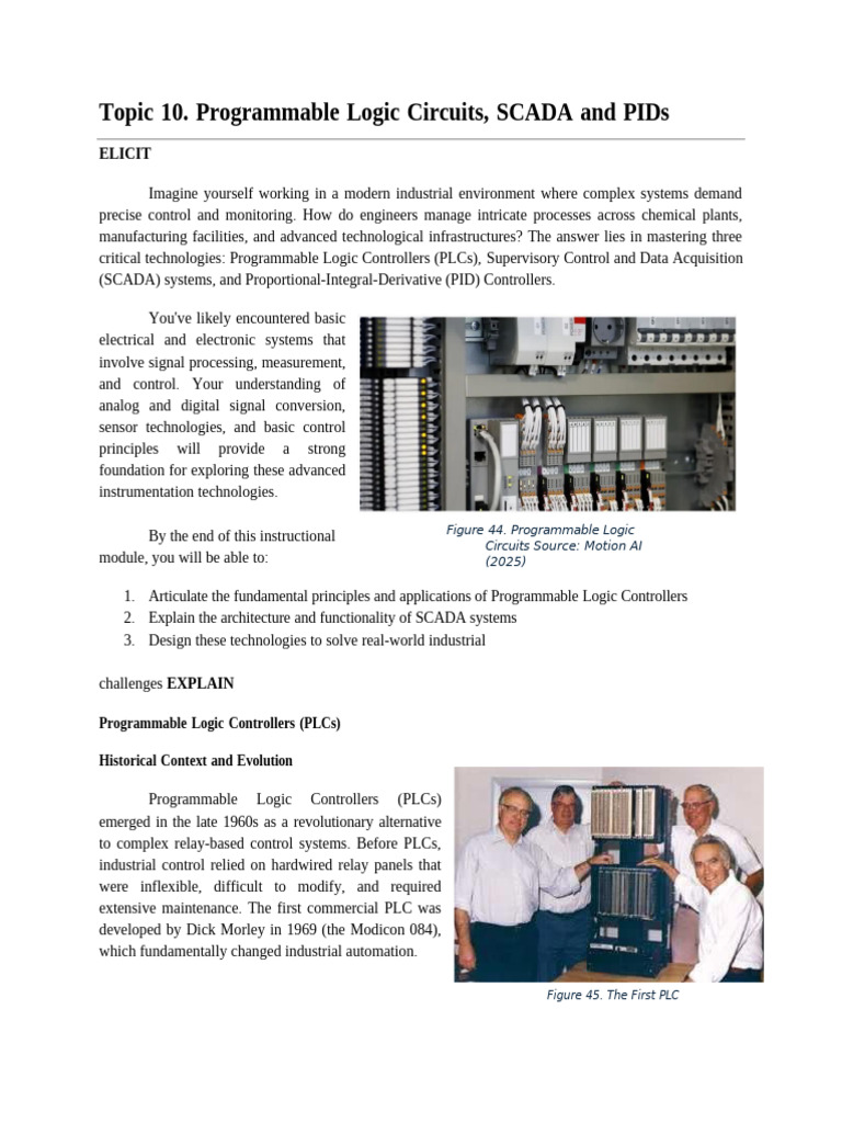 12. Lecture Notes - Programmable Logic Circuits, SCADA and PIDs | PDF ...