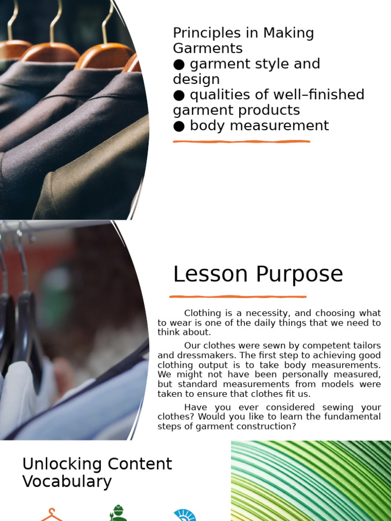 Garment Construction Principles Guide | PDF | Sewing | Clothing