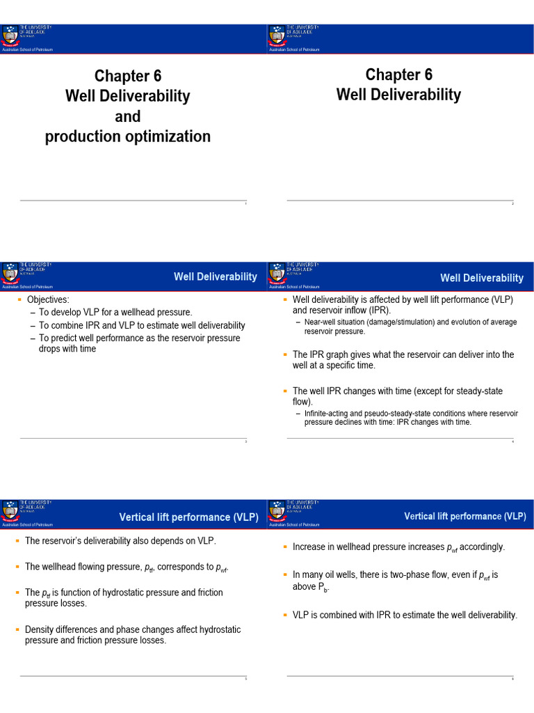 Well Deliverability and Production Optimization | PDF | Petroleum ...