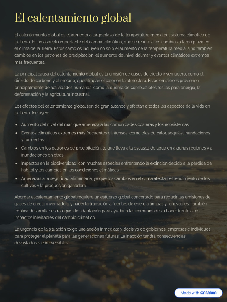 El Calentamiento Global | PDF