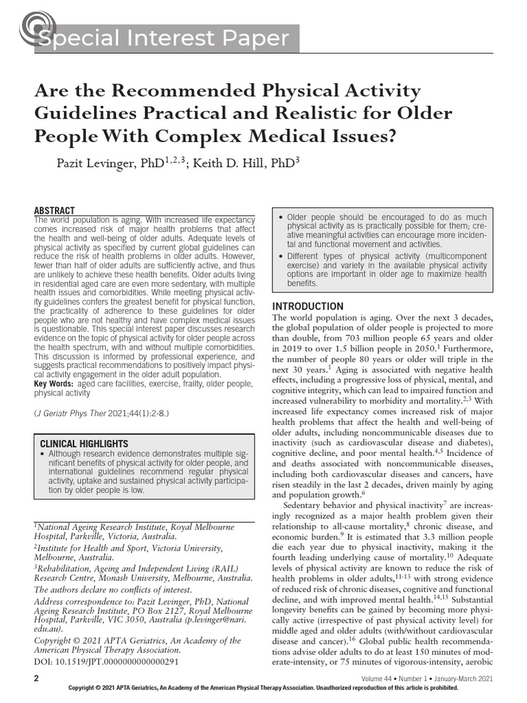 Are The Recommended Physical Activity Guidelines Practical and ...