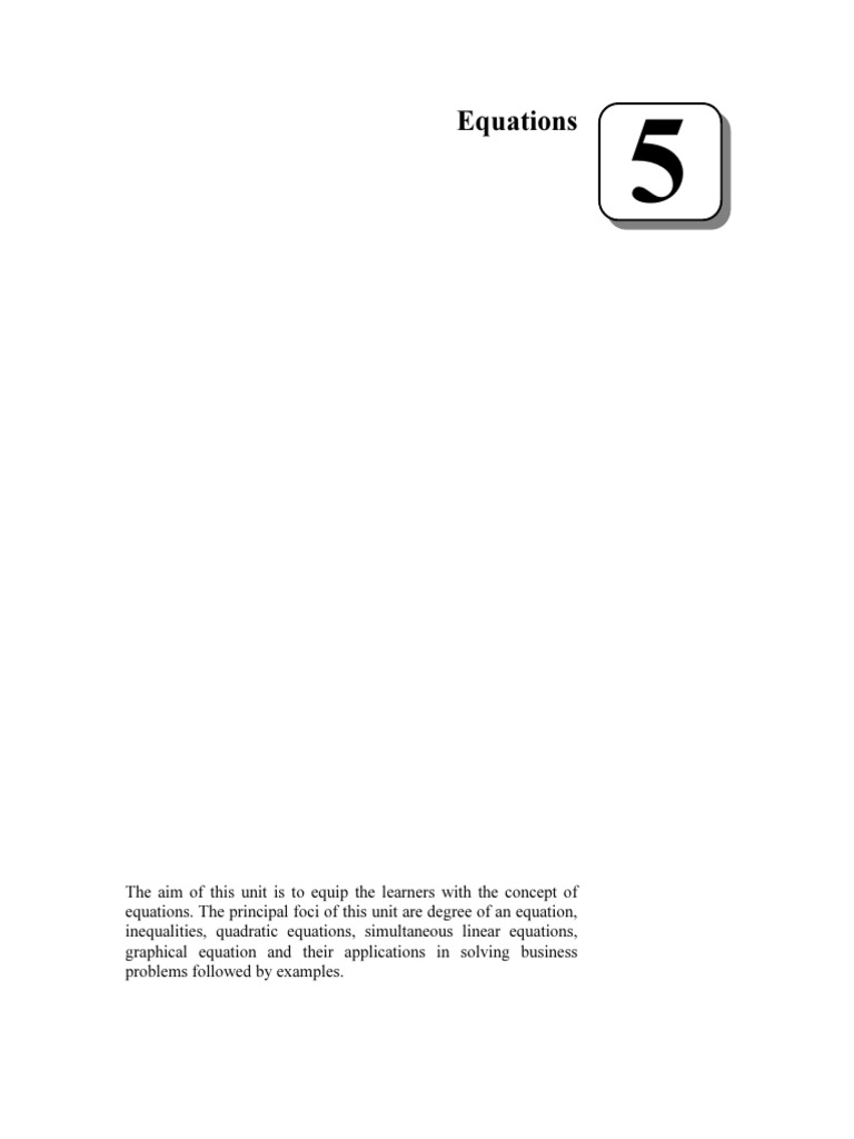 Understanding Equations and Identities | PDF | Equations | Inequality ...