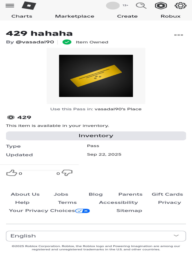 Roblox Inventory Item Details | PDF