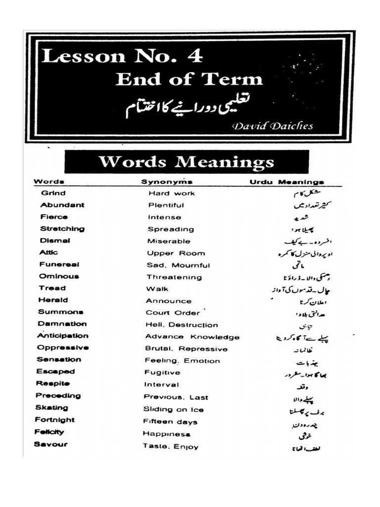 Chapter 4 English Notes 12th Class | PDF